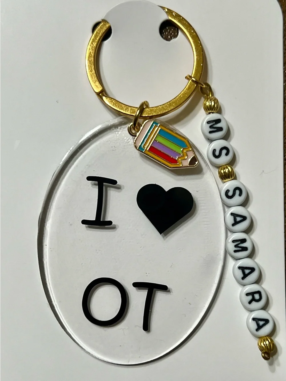 Personalized Handmade Acrylic Keychain-Occupational Therapist